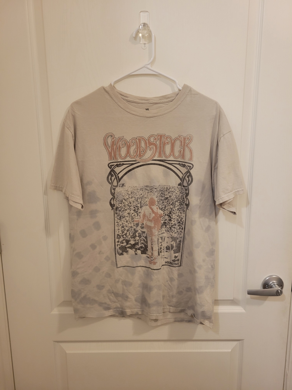 Junk Food Clothing Beige Woodstock Graphic Tee with Black & Orange Print